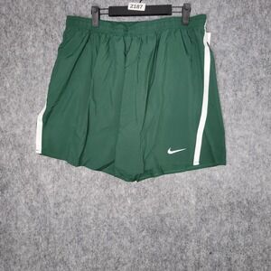 Nike Mens Fast Shorts 7" XXL Green Dri-Fit Running Lined Athletic Training Gym